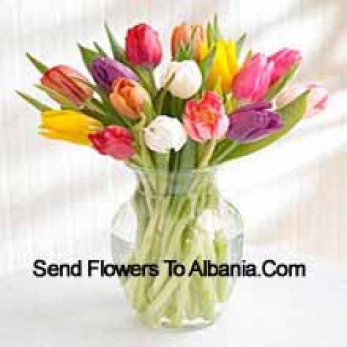 Beautiful Assorted Tulips in Vase