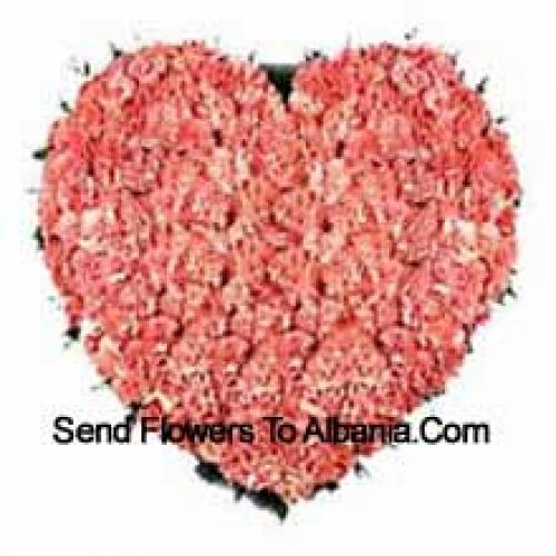 101 Pink Heart Carnations