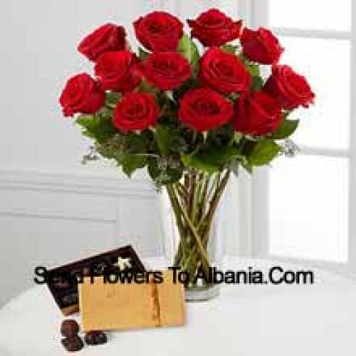 11 Red Roses with Yummy Godiva Chocolates